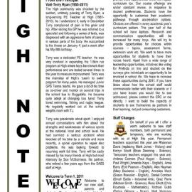 High Notes, Vol 12 No 1, 4 February 2011