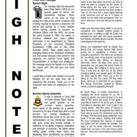 High Notes, Vol 12 No 3, 18 February 2011