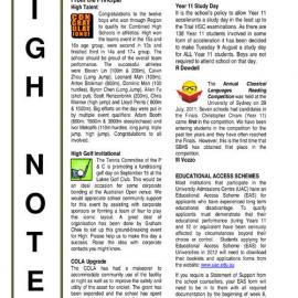 High Notes, Vol 12 No 23, 5 August 2011
