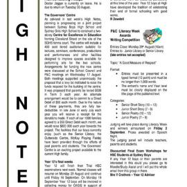 High Notes, Vol 12 No 25, 19 August 2011