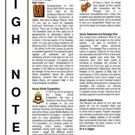High Notes, Vol 12 No 38, 2 December 2011