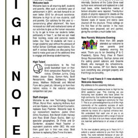 High Notes, Vol 13 No 1, 3 February 2012