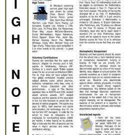 High Notes, Vol 13 No 2, 10 February 2012