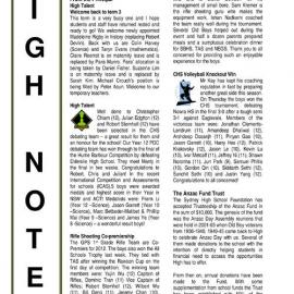 High Notes, Vol 13 No 21, 20 July 2012