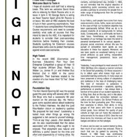 High Notes, Vol 13 No 31, 12 October 2012