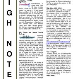 High Notes, Vol 13 No 34, 2 November 2012