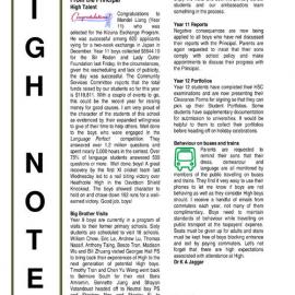 High Notes, Vol 13 No 35, 9 November 2012