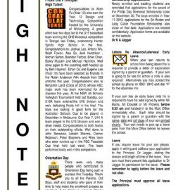 High Notes, Vol 13 No 36, 16 November 2012