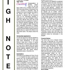 High Notes, Vol 13 No 37, 23 November 2012