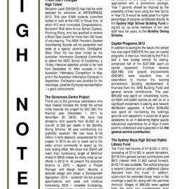 High Notes, Vol 13 No 39, 7 December 2012