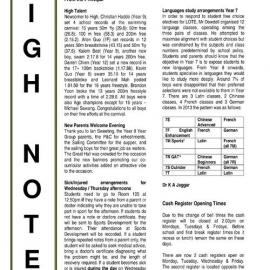 High Notes, Vol 14 No 2, 8 February 2013