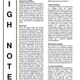 High Notes, Vol 14 No 21, 19 July 2013