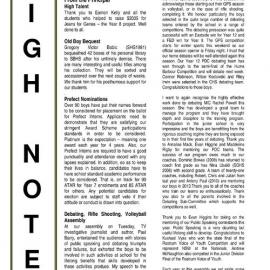 High Notes, Vol 14 No 22, 26 July 2013