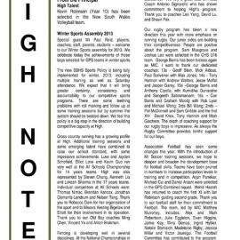 High Notes, Vol 14 No 23, 2 August 2013