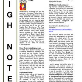 High Notes, Vol 14 No 24, 9 August 2013