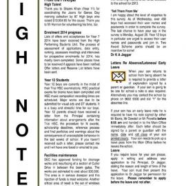 High Notes, Vol 14 No 26, 23 August 2013
