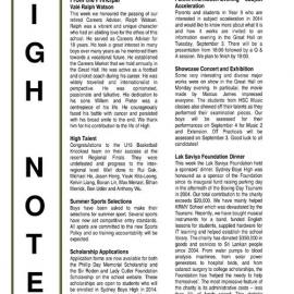 High Notes, Vol 14 No 27, 30 August 2013