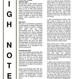 High Notes, Vol 14 No 31, 11 October 2013