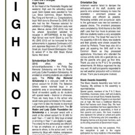 High Notes, Vol 14 No 36, 15 November 2013