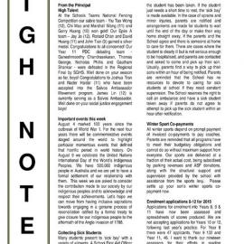 High Notes, Vol 15 No 24, 8 August 2014