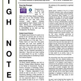 High Notes, Vol 15 No 36, 14 November 2014