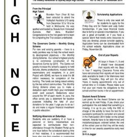 High Notes, Vol 15 No 37, 21 November 2014