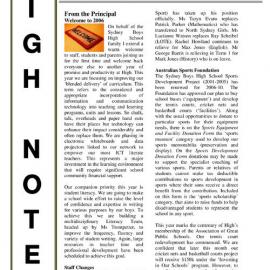 High Notes, Vol 7 No 1, 3 February 2006