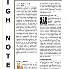 High Notes, Vol 7 No 8, 24 March 2006