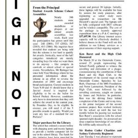 High Notes, Vol 7 No 9, 31 March 2006