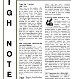 High Notes, Vol 7 No 11, 13 April 2006