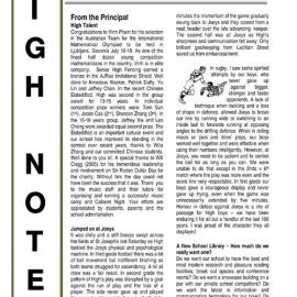 High Notes, Vol 7 No 17, 9 June 2006