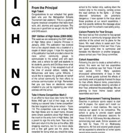 High Notes, Vol 7 No 18, 16 June 2006