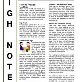 High Notes, Vol 7 No 20, 30 June 2006