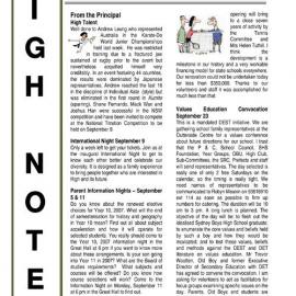 High Notes, Vol 7 No 27, 1 September 2006