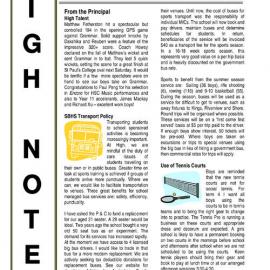 High Notes, Vol 7 No 34, 3 November 2006