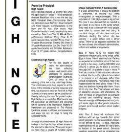 High Notes, Vol 7 No 37, 24 November 2006