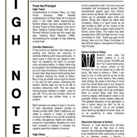 High Notes, Vol 7 No 39, 8 December 2006