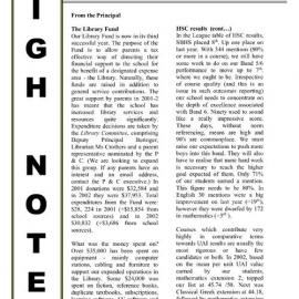High Notes, Vol 4 No 2, 14 February 2003