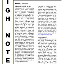 High Notes, Vol 4 No 5, 7 March 2003