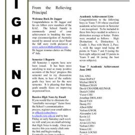 High Notes, Vol 4 No 20, 4 July 2003