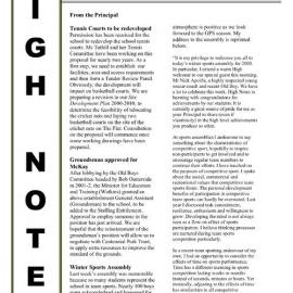 High Notes, Vol 4 No 22, 1 August 2003