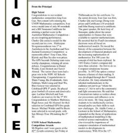 High Notes, Vol 4 No 28, 12 September 2003