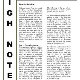 High Notes, Vol 4 No 30, 17 October 2003