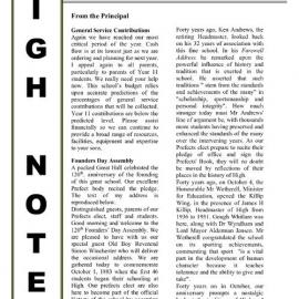 High Notes, Vol 4 No 31, 24 October 2003