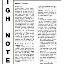 High Notes, Vol 4 No 32, 31 October 2003
