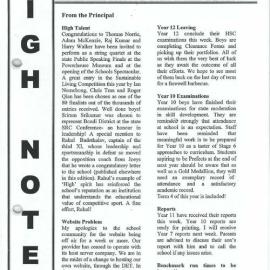 High Notes, Vol 4 No 34, 14 November 2003