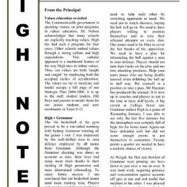 High Notes, Vol 5 No 8, 19 March 2004
