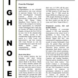 High Notes, Vol 5 No 10, 2 April 2004