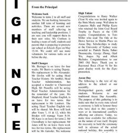 High Notes, Vol 5 No 12, 30 April 2004