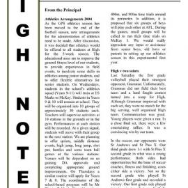 High Notes, Vol 5 No 17, 4 June 2004